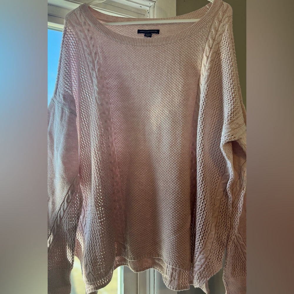 American Eagle Knitted Pink Ombré Sweater XL